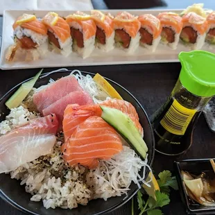 food, sushi, sashimi, sushi and sashimi