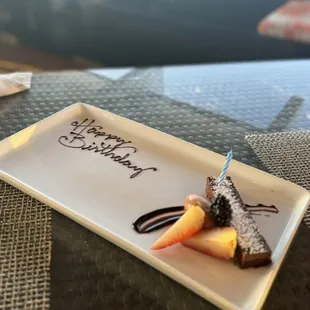 Complimentary Birthday Dessert! Flourless cake