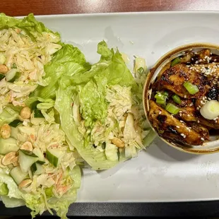 Korean Chicken lettuce wraps