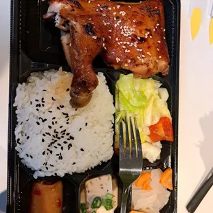 a meal in a plastic container