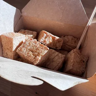 a box of orange squares
