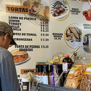 Tortas Menu