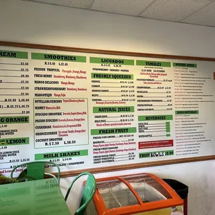 sushi and sashimi, menu