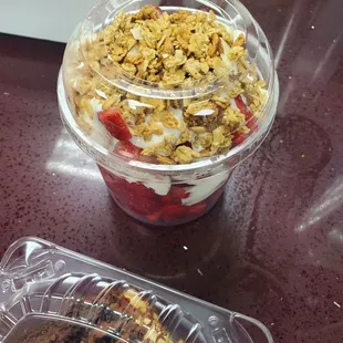 Strawberry con fresca and double granola