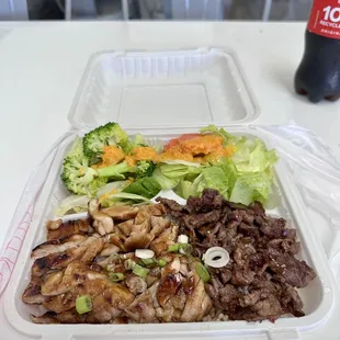 a meal in a plastic container