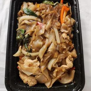 Drunken noodle. It is one of the best so far among thai restaurants.