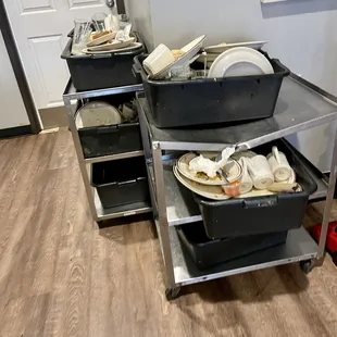 Gross food by the bathrooms.