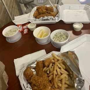 3 Pieces Fish and Chips Seafood 3 Pieces Fish and Chips Seafood