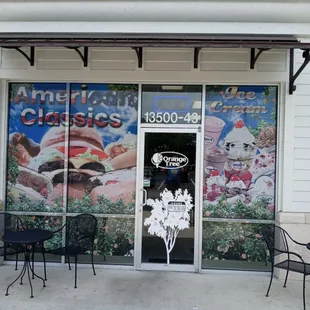 the front of the store