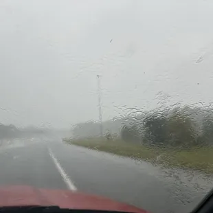 Perfect Florida weather rain or shine, Chicago hot dog here we come