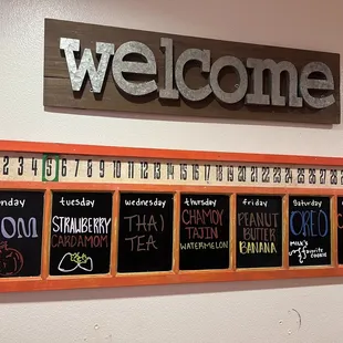 a sign that says welcome