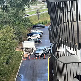 Construction that must've started this morning because there weren't any cones last night