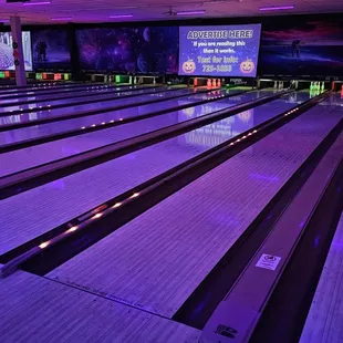 16 bowling lanes