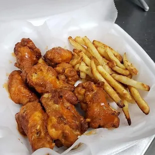 wings and fries