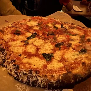 24 inch margherita half and sausage family