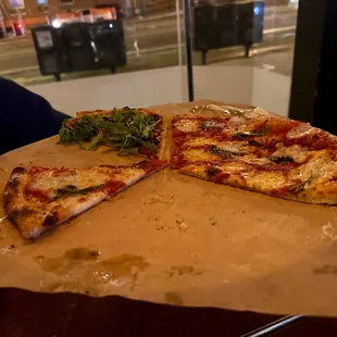 Took the picture in time before it was all gone! (Margherita Pizza)