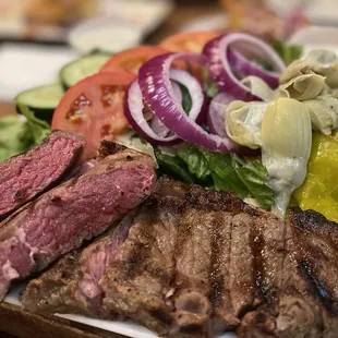 NY Steak Salad Medium Rare