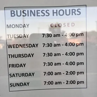 Business hours