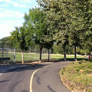 Bike trail towards the river.