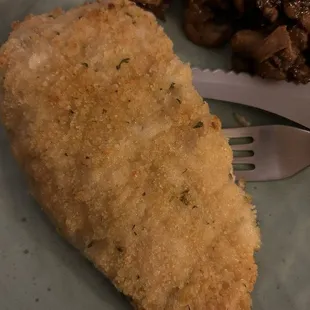 Their breaded chicken fillet. Just bake in the oven. Delicious!!