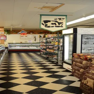 the inside of a grocery store