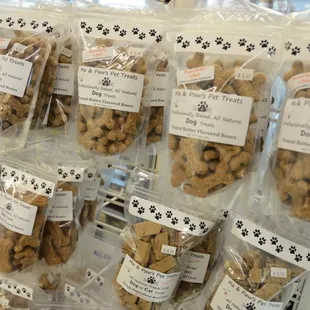 a display of dog treats