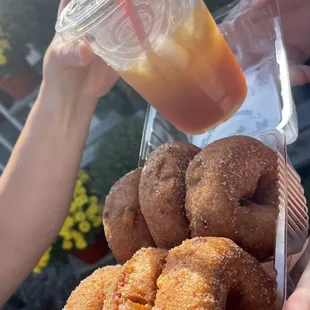 Apple cider and donuts