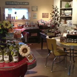 View of the orchard store at old homestead - Pickles, Butters, Jams, Jellies, Honey &amp; more available