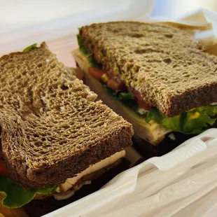 Turkey on squaw bread.