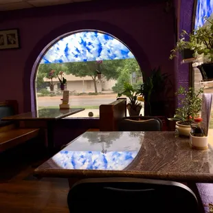 a view of the outside of a restaurant