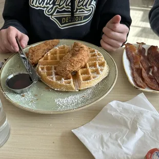 food, waffles