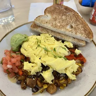 Southwestern Bowl includes a generous portion of chorizo and cube'd potatoes.