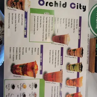 Menu as of August 2024
