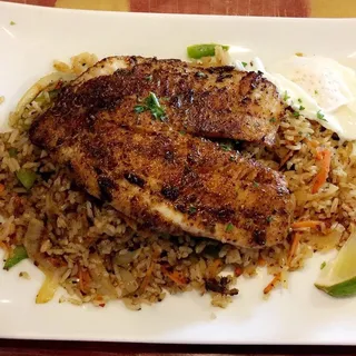 Tilapia/Spicy Basil Rice