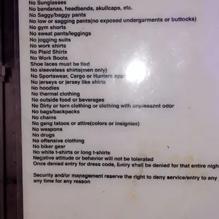 Everything is listed so they can deny u for any reason