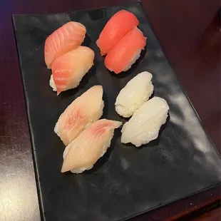 a plate of sushi