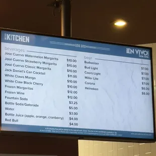 Alcoholic Beverage menu as of 06/30/2024.