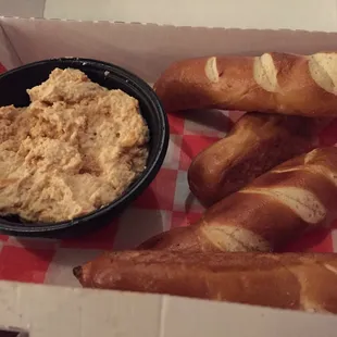 Crab Dip and Pretzels. Yikes! And I don't mean that in a good way.