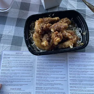 French Garlic Shrimp on a bed of lettuce