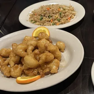 Gluten Free Orange Chicken and GF Fried Rice