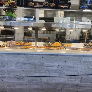 Food selection. Very neat and clean