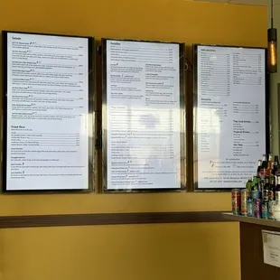 Large digital menus