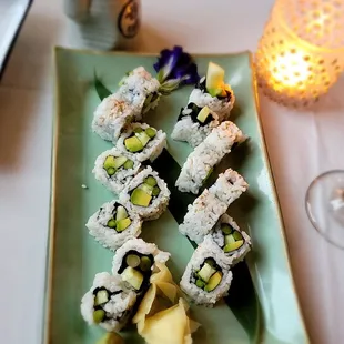 Asparagus, Cucumber, Avocado Sushi