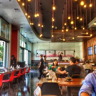 Like a cool lounge, interior is well appointed.