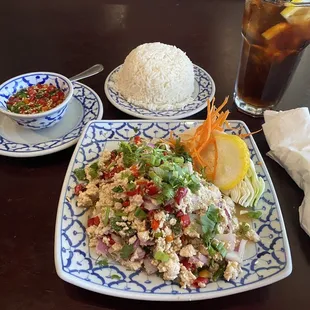 Super spicy Larb gai. Delicious!