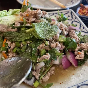 Larb with pork