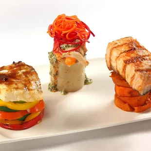 three different types of food on a plate