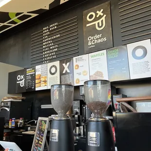 a coffee shop counter