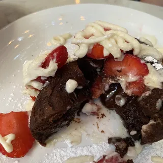 Chocolate Souffle w/ Mascarpone Whip