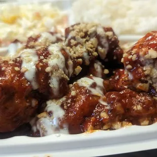 Korean crunchy ranch chicken gangjeong. $16.99